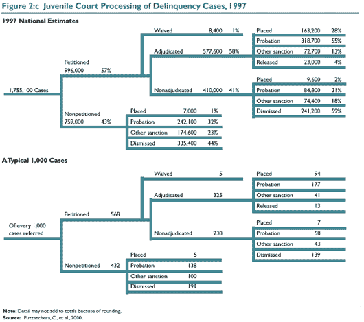 Figure 2:c Juvenile Court Processing of Delinquency Cases, 1997