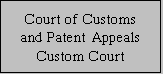 Court of Customs and Patent Appeals Custom Court