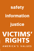 "Safety, Information Justice: Victims' Rights, America's Values": National Crime Victims' Rights Week: April 18-24, 2004, logo