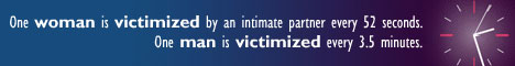 Crime Clock Web banner for National Crime Victims’ Rights Week, April 26-May 2, 2009