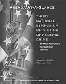Cover of the agenda for the OVC-sponsored Third National Symposium on Victims of Federal Crime in Washington, D.C.