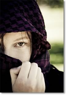 Photo of a woman with a scarf